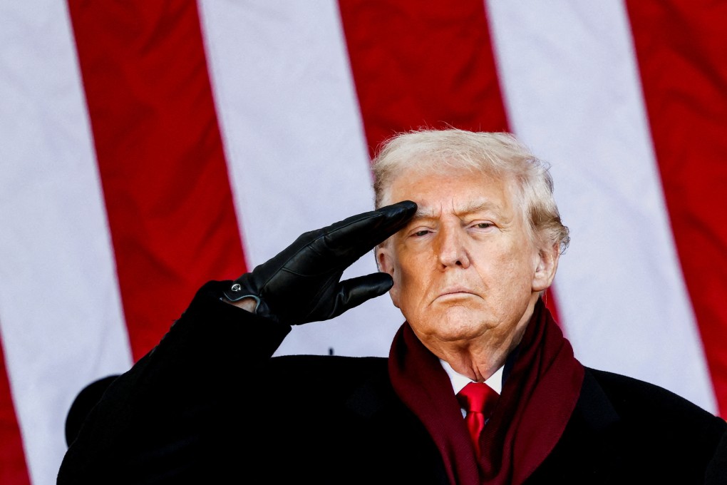 US President Donald Trump salutes during a Veterans Day ceremony on November 11. Photo: Reuters