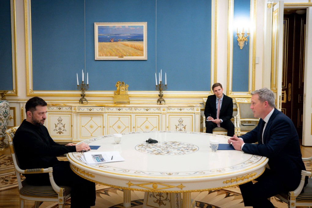 Ukraine’s President Volodymyr Zelensky meeting with US Army Secretary Daniel Driscoll in Kyiv. Photo: Ukrainian Presidential Press Service via AFP