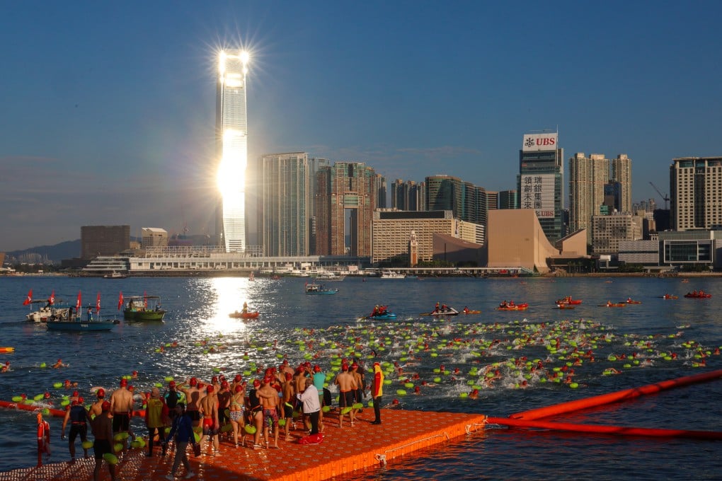 3,700 swimmers, including National games medallist Siobhan Haughey, took part in this year’s Hong Kong Victoria Harbour Race. Photo: Dickson Lee