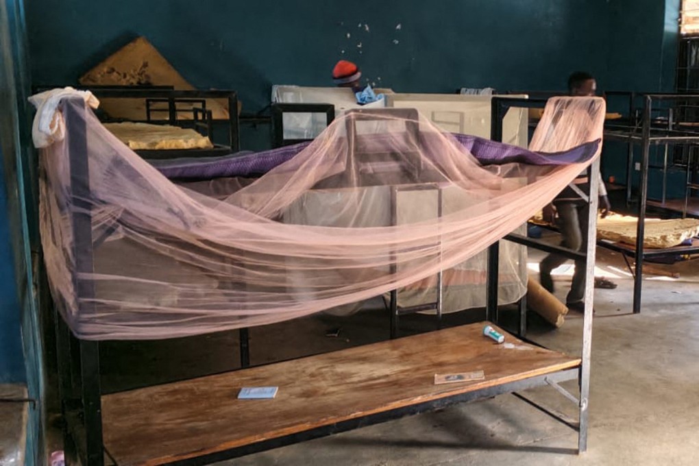 Empty bunk beds and scattered belongings are seen inside a student dormitory at St Mary’s Catholic School on Saturday. Photo: Bulus Dauwa Yohanna/Christian Association of Nigeria/AFP
