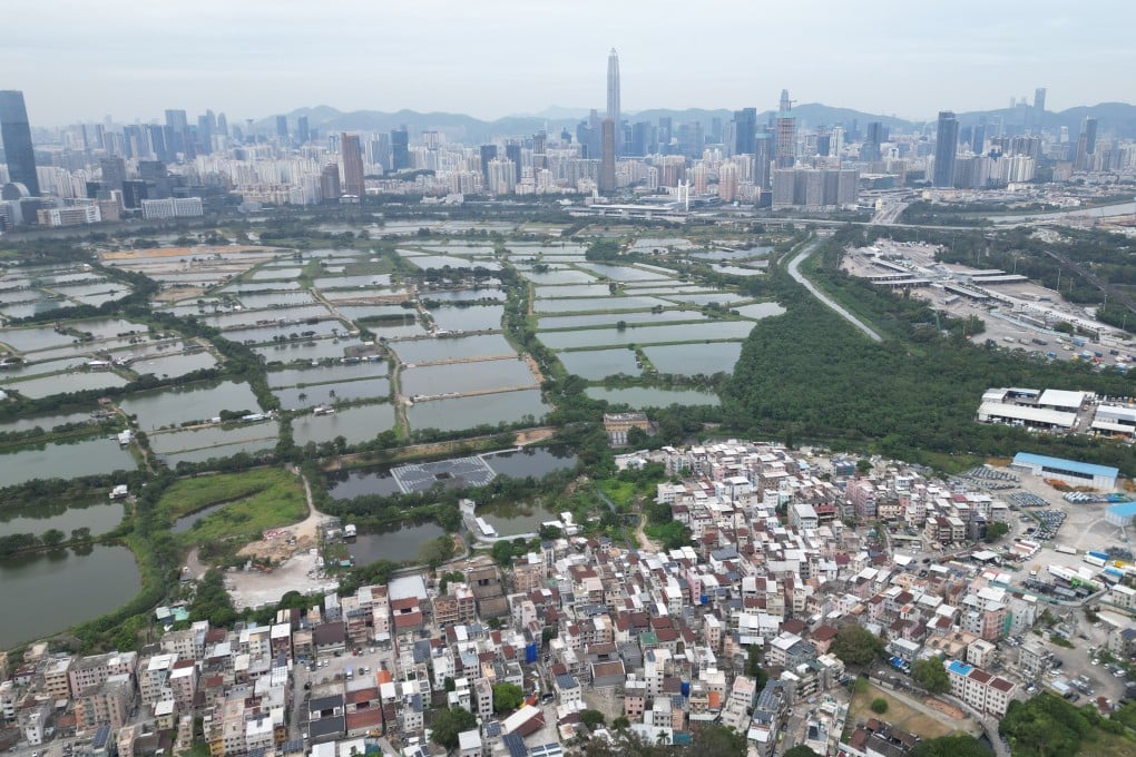 An aerial view of the area earmarked for the San Tin Technopole development. It is expected to serve as a base for industries such as innovation and technology, and advanced manufacturing. Photo: Sam Tsang