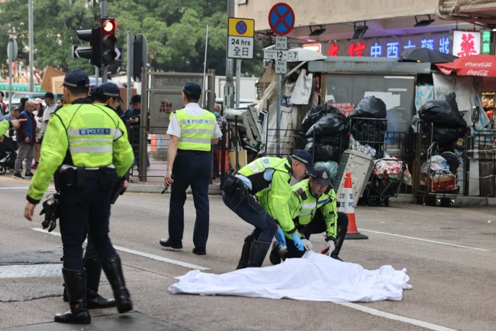 An elderly woman was knocked down and killed by a coach in Mong Kok. Photo: Handout
