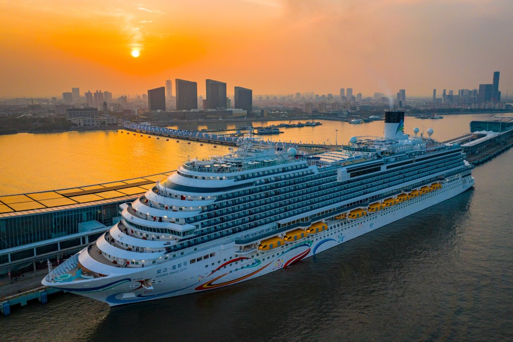 Adora Cruises’ Adora Magic City is pictured in Shanghai in 2024. The Chinese cruise ship has changed its schedule for December to avoid stopping at the Japanese ports of Fukuoka, Sasebo and Nagasaki as planned, according to a notice posted on the government website of South Korea’s Jeju province. Photo: Future Publishing via Getty Images
