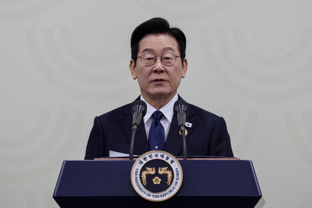 South Korea’s President Lee Jae-myung speaks during a press conference during the APEC Summit in Gyeongju, South Korea, earlier this month. Photo: Reuters