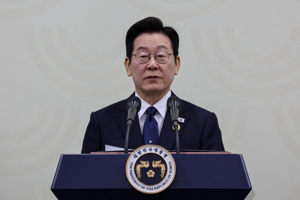 South Korea’s President Lee Jae-myung speaks during a press conference during the APEC Summit in Gyeongju, South Korea, earlier this month. Photo: Reuters
