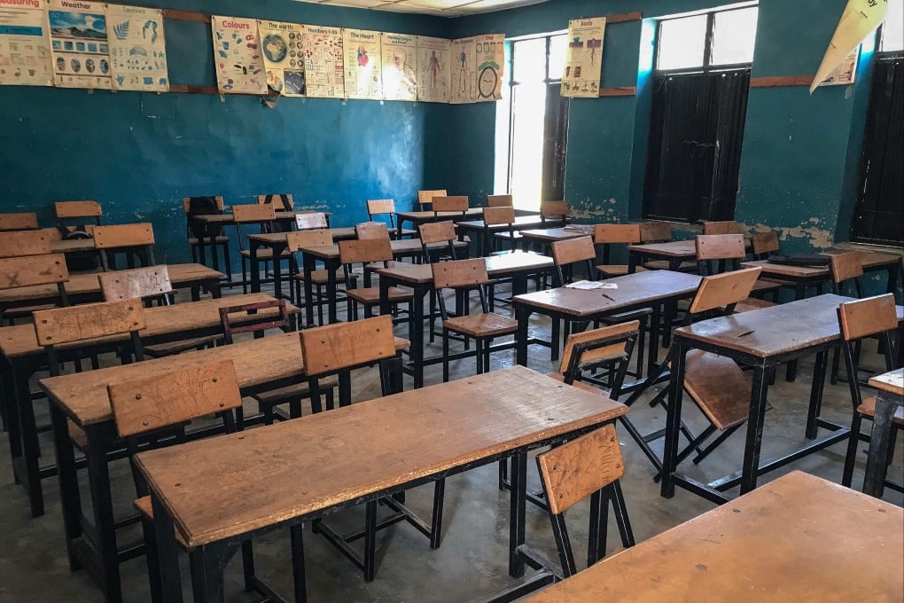 A classroom at St Mary’s school, where gunmen abducted more than 300 students and staff. Photo: AFP