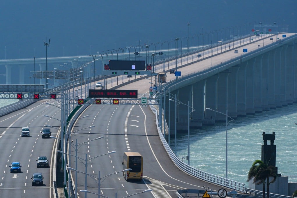 The Hong Kong-Zhuhai-Macau Bridge. Nearly 2,400 Guangdong drivers have applied to drive into Hong Kong. Photo: Eugene Lee