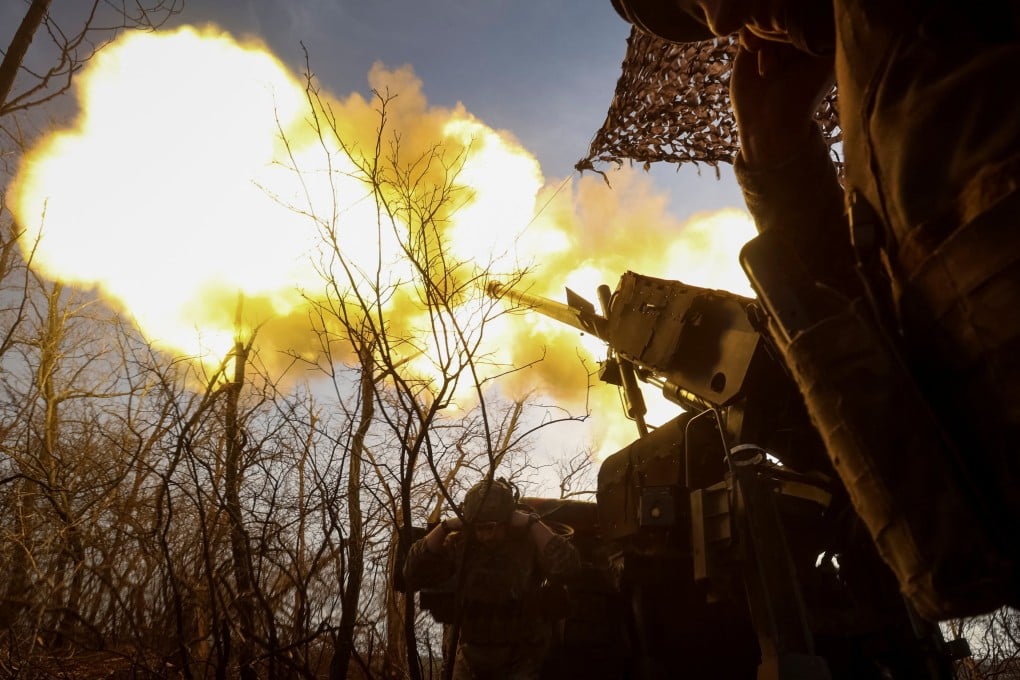 Servicemen of the 148th Separate Artillery Brigade of the Armed Forces of Ukraine fire a Caesar howitzer at Russian troops near Pokrovsk in Donetsk on Sunday. Photo: Reuters