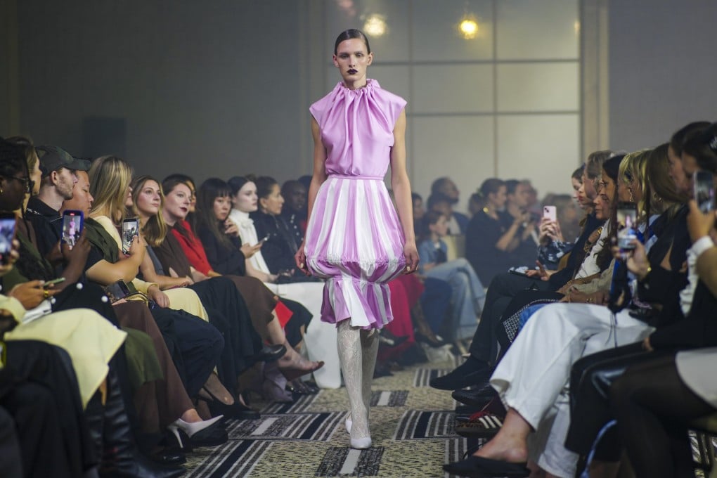 A model walks the runway at Edeline Lee’s show during London Fashion Week 2025. Major cultural figures have worn the British-Canadian fashion designer’s work. Photo: dpa
