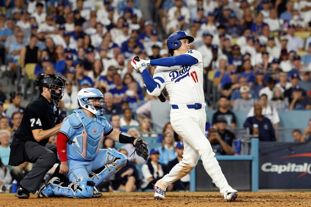 Shohei Ohtani in action for the Dodgers against the Toronto Blue Jays during the World Series last month. Photo: Getty Images via AFP