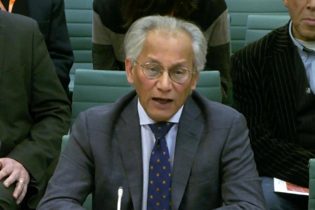 BBC chairman Samir Shah givies evidence to a hearing of the Culture, Media & Sport Select Committee at Portcullis House in London on Monday. Photo: PRU / AFP