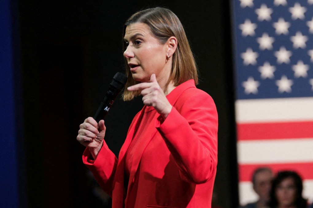 US Senator Elissa Slotkin speaks during a town hall in Overland Park, Kansas, on November 12. Slotkin said on Tuesday that she would not let the FBI stop her from speaking up. Photo: Reuters