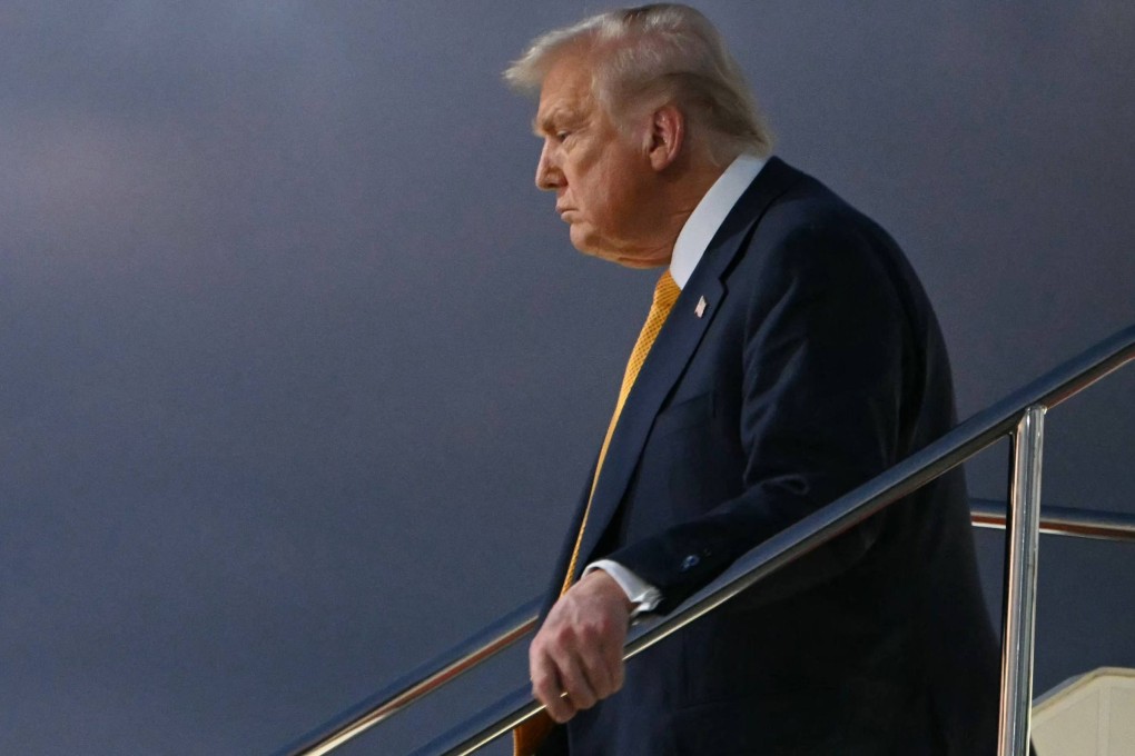 US President Donald Trump alights from Air Force One upon arrival at Haneda Airport in Tokyo on October 27. Photo: AFP