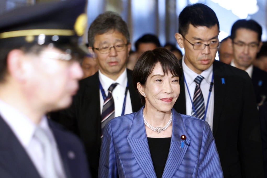 Japanese Prime Minister Sanae Takaichi (centre) has said she “didn’t intend to mention any specifics” about Taiwan when asked about her controversial comments that sparked a diplomatic row with Beijing. Photo: EPA