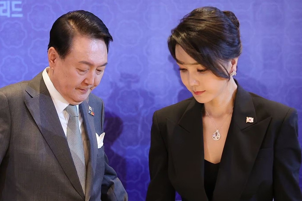 Yoon Suk-yeol and Kim Keon-hee attend a dinner in Madrid, Spain, in 2022. Photo: Handout