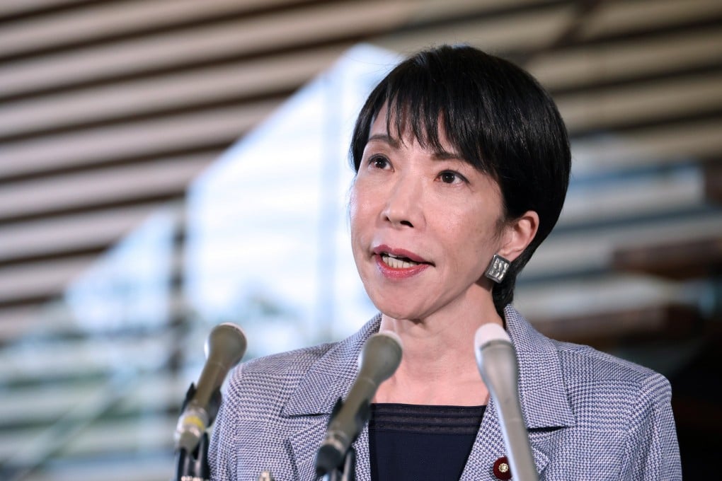 Japanese Prime Minister Sanae Takaichi speaks to reporters after her phone call with US President Donald Trump, where he reportedly urged her not to provoke Beijing. Photo: EPA