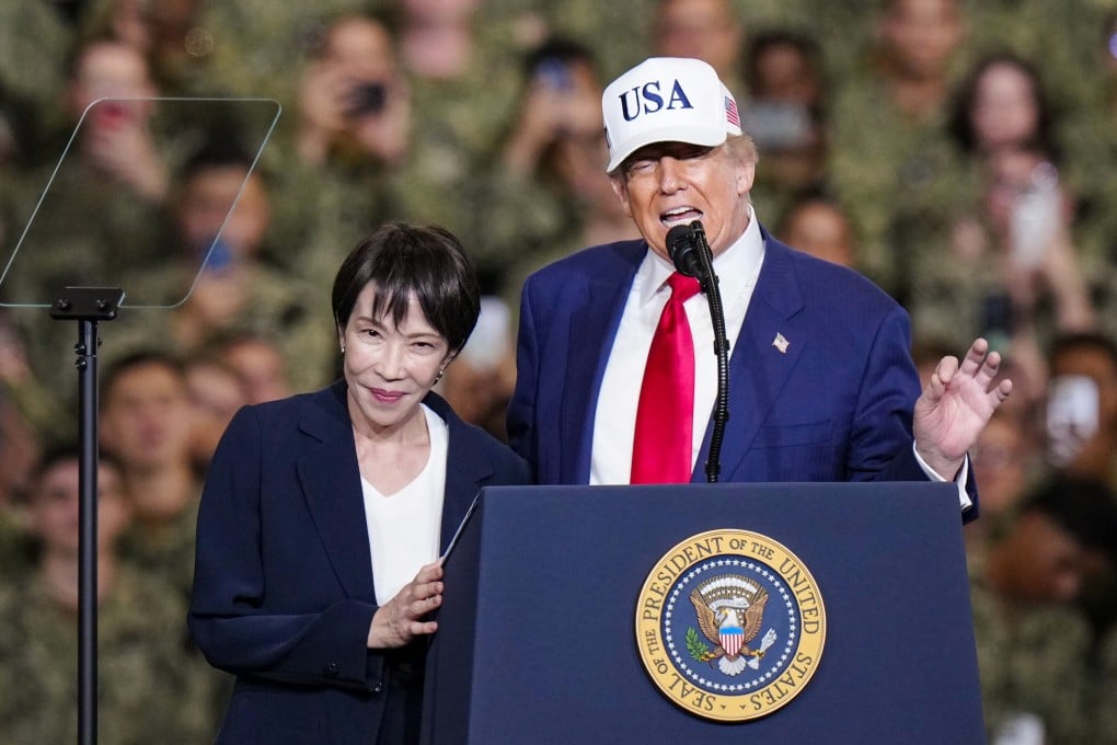 Tokyo on Thursday rejected a report that US President Donald Trump had asked Japanese Prime Minister Sanae Takaichi to “temper” her tone on Taiwan. Photo: Kyodo