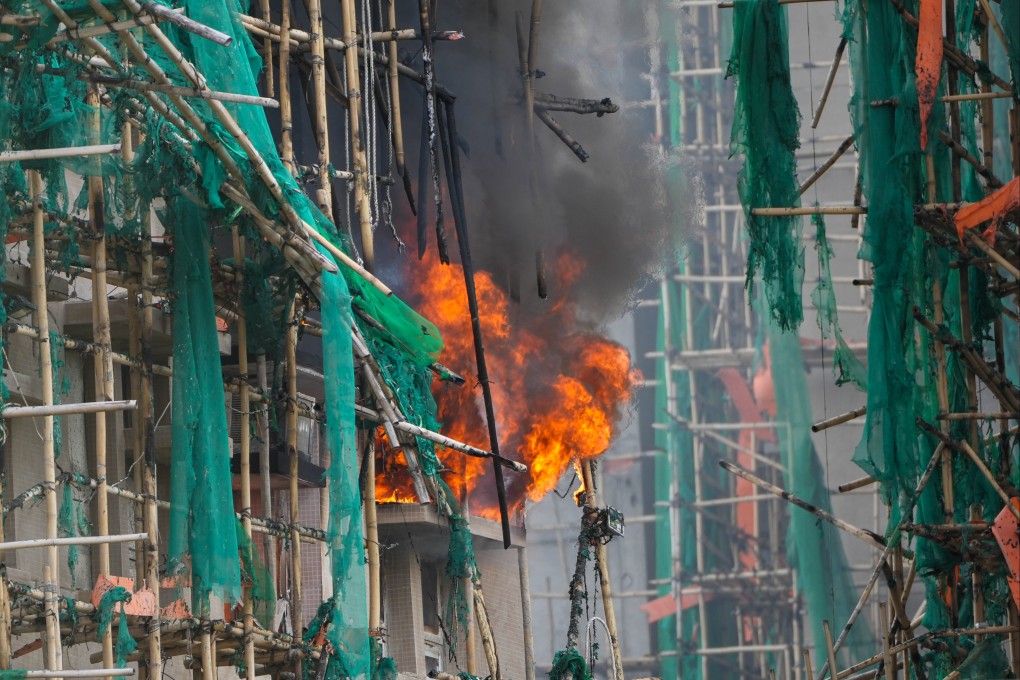The inspections included verifying whether the scaffolding nets met safety standards. Photo: Sam Tsang