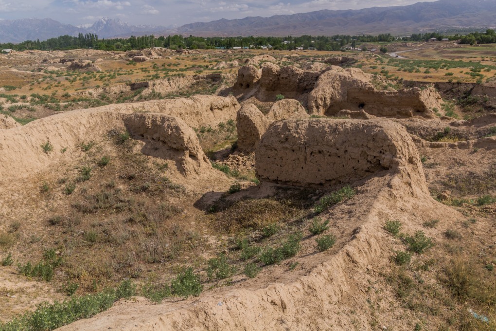 Ruins of Ancient Penjikent in Tajikistan along the  the Zarafshan-Karakum Corridor. Photo: Shutterstock