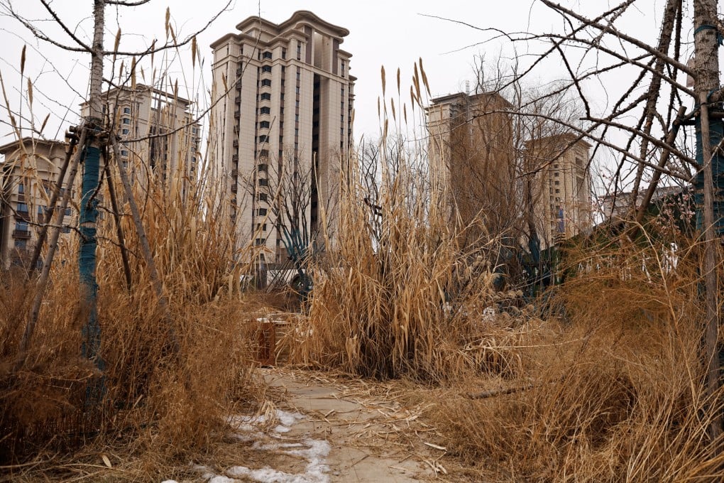 An unfinished residential compound developed by China Evergrande Group is seen on the outskirts of Shijiazhuang, in Hebei province, on February 1, 2024. Photo: Reuters