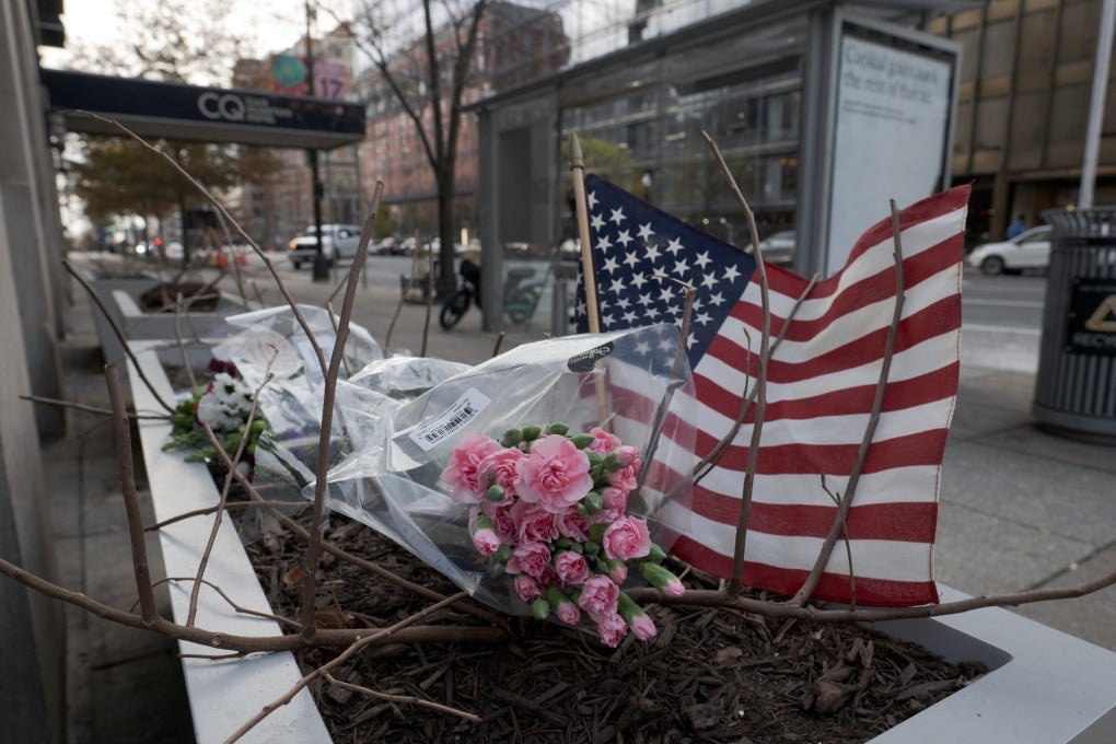 A makeshift memorial in Washington a day after two National Guard members were shot. Photo: Reuters