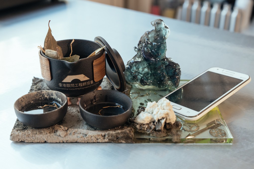 Tea Arts, Network, by King Nam, is one of the pieces on show at Aids Concern’s new exhibition “Emanate”, which is taking place at Wyndham Social in Hong Kong’s Central neighbourhood until December 7. Photo: Aids Concern