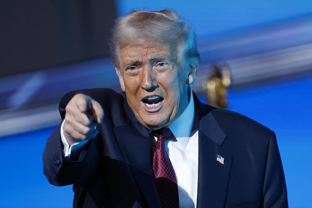 US President Donald Trump gestures after making a speech at a business forum in Miami, Florida, on November 5. Trump says he plans to cancel all of former president Joe Biden’s orders that were signed using an autopen. Photo: AFP
