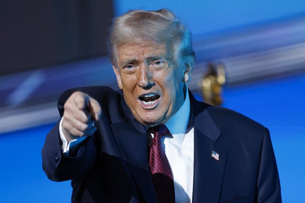 US President Donald Trump gestures after making a speech at a business forum in Miami, Florida, on November 5. Trump says he plans to cancel all of former president Joe Biden’s orders that were signed using an autopen. Photo: AFP
