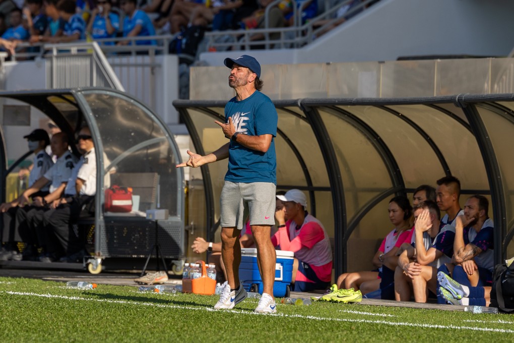 Inigo Calderon watches on as his Kitchee team beat BC Rangers in a League Cup quarter-final last month. Photo: Handout