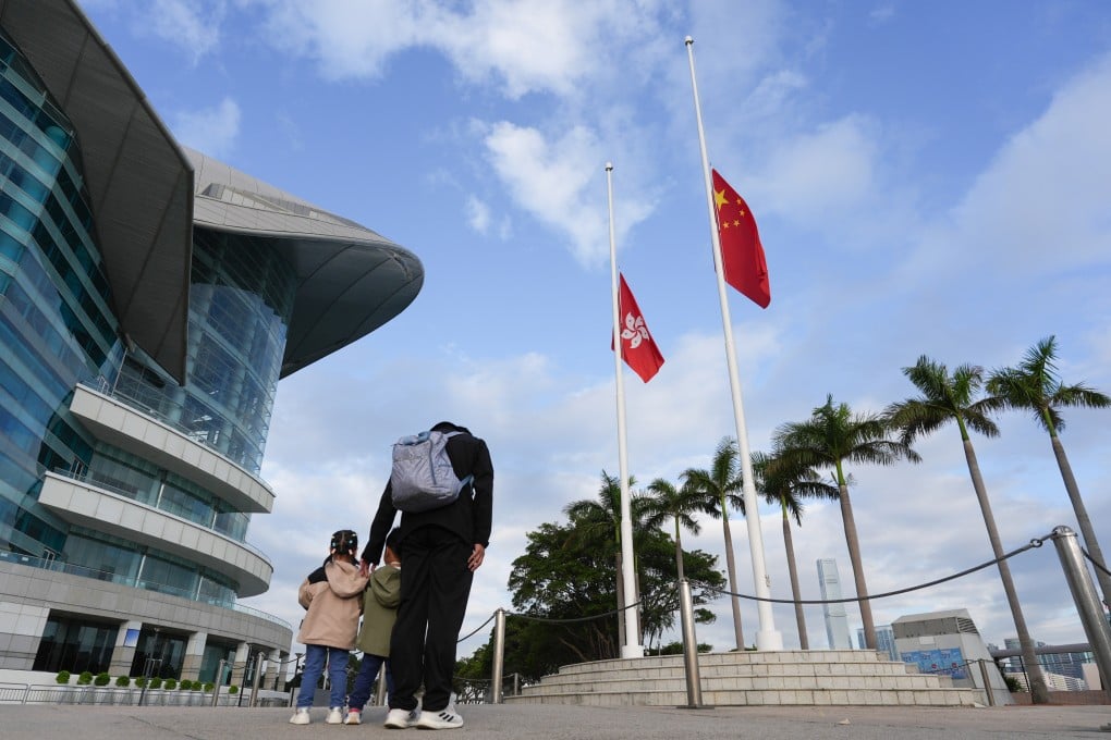 National and Hong Kong flags will fly at half-mast for three days. Photo: Eugene Lee