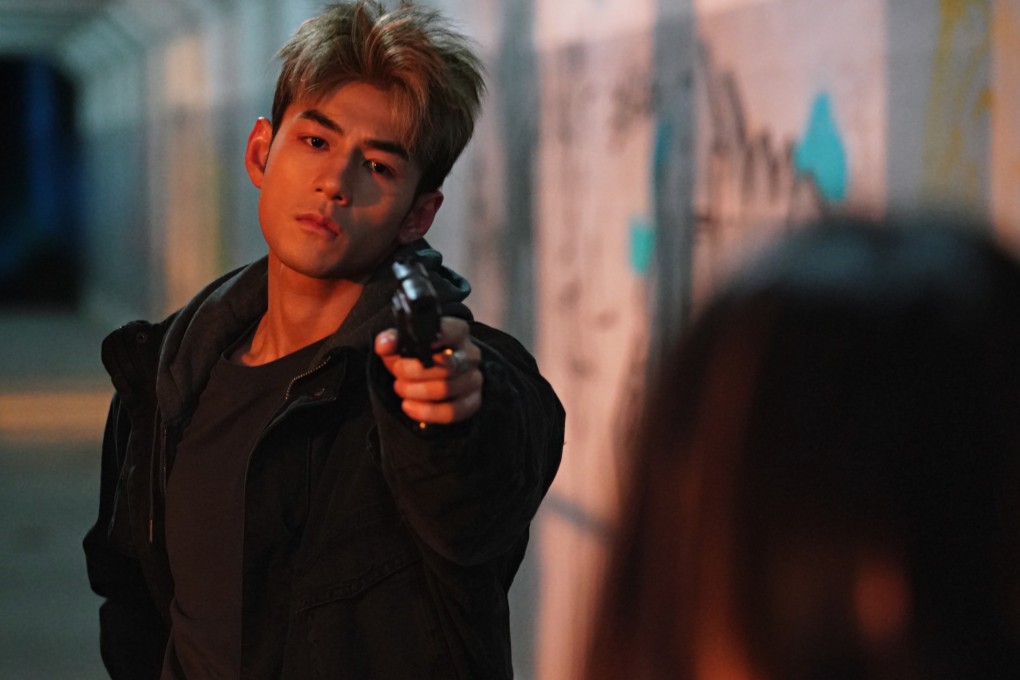 Jeffrey Ngai in a still from Road to Vendetta (category IIB; Cantonese, Japanese, English, Mandarin), directed by Njo Kui-ying. Sara Minami co-stars.