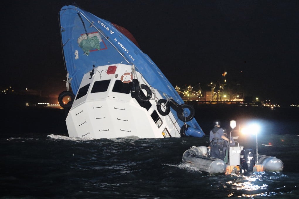 The collision involved the Lamma IV ferry and the Sea Smooth catamaran. Photo: SCMP