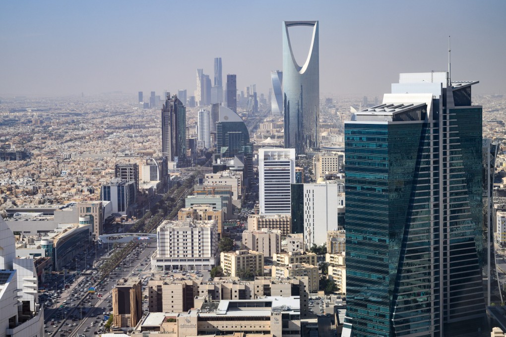 The Riyadh city centre from the terrace of the Al Faisaliah Tower. Saudi Arabia’s Vision 2023 aims to diversify the country’s economy into a global, modern powerhouse. Photo: dpa/Getty Images