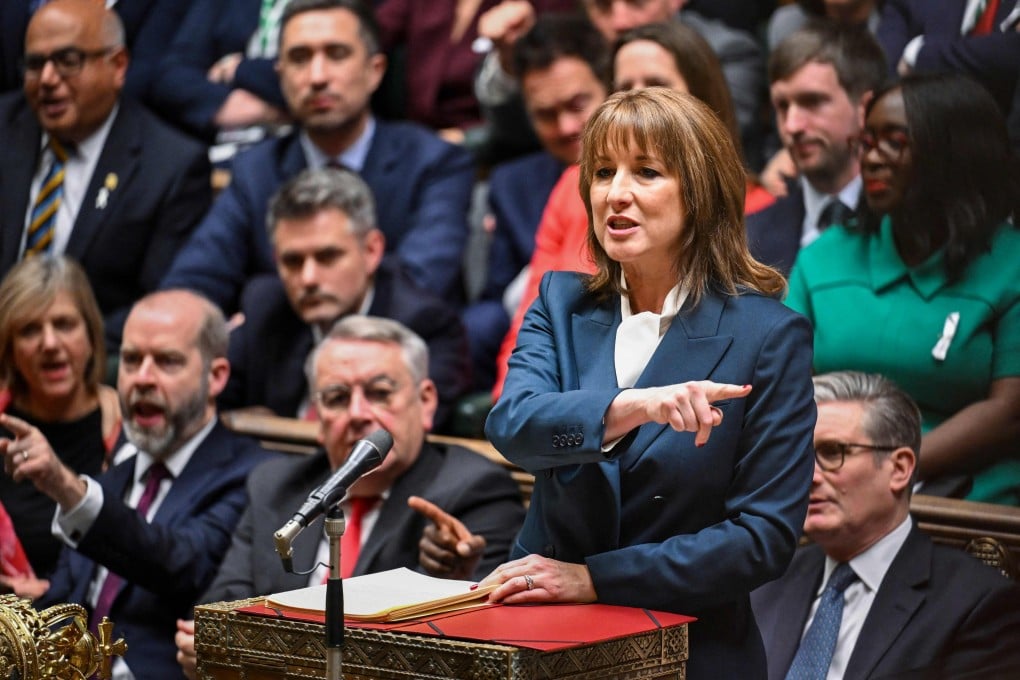 Britain’s Chancellor of the Exchequer Rachel Reeves speaks in the House of Commons in London on Wednesday as the government delivered its annual budget. Photo: House of Commons / AFP / Handout