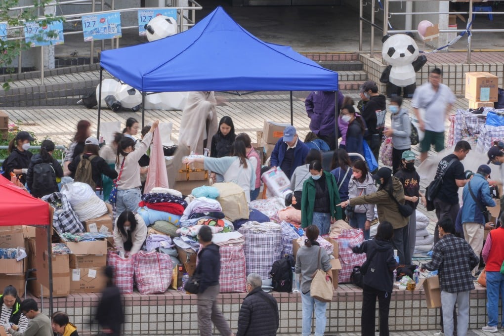 Supplies are donated to affected residents following the fire. Photo: Eugene Lee