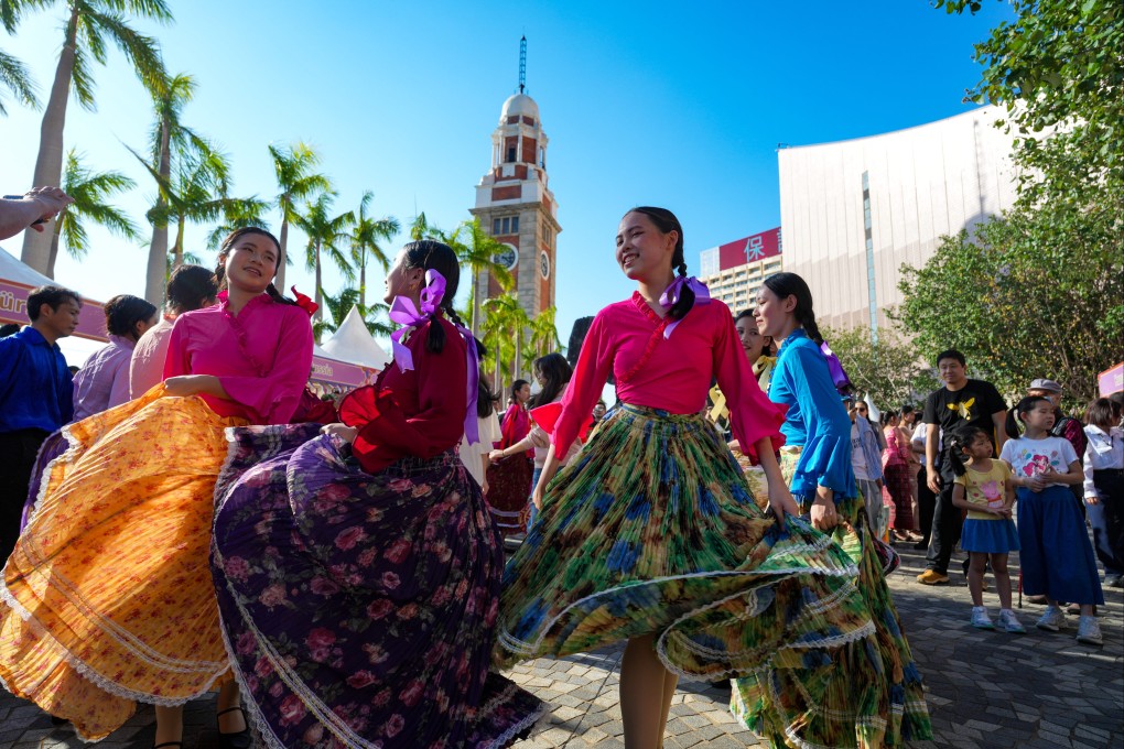 Dancers perform at the Hong Kong Cultural Centre piazza on November 16, as part of the Asia+ Festival programme this year. Photo: Sam Tsang