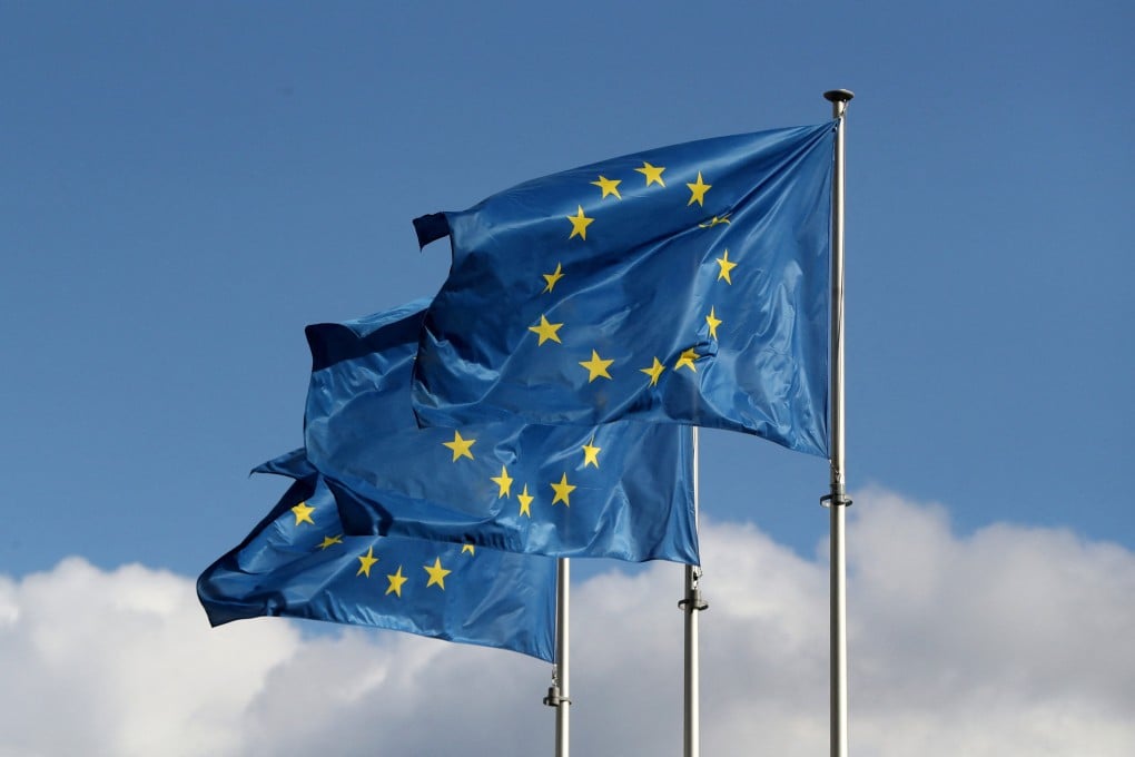 EU flags flutter outside the European Commission headquarters in Brussels. The bloc aims to use its existing economic tools more aggressively and with overall resilience objectives in mind. Photo: Reuters