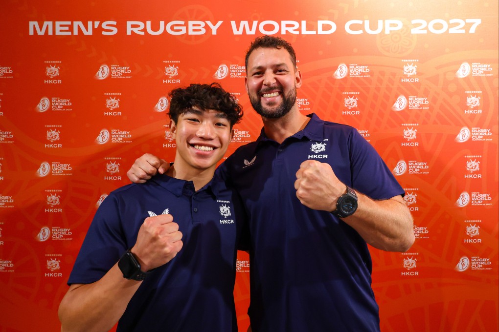 Hong Kong players Eric Chui Wai-lap (left) and captain Josh Hrstich react to Wednesday’s draw. Photo: Dickson Lee