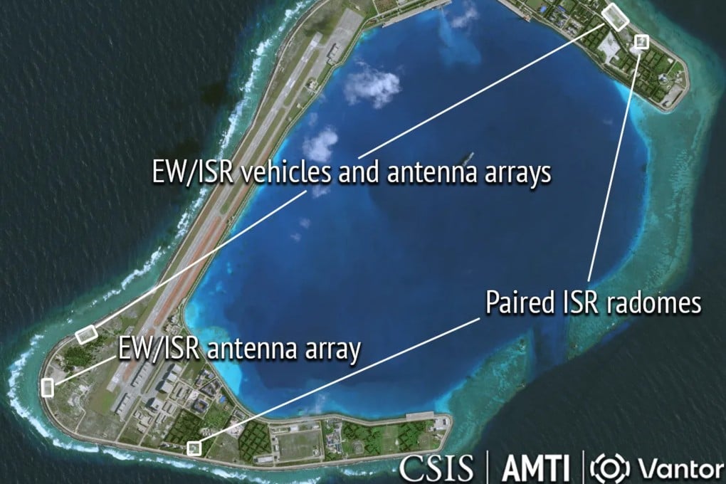 New satellite images reveal upgrades at Fiery Cross Reef in the South China Sea, according to Asia Maritime Transparency Initiative. Photo: CSIS/AMTI