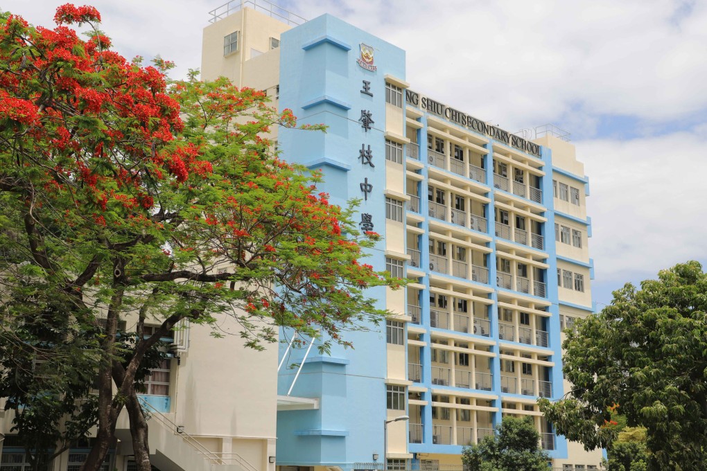 Wong Shiu Chi Secondary School suspended classes last Thursday due to the nearby fire. Photo: Handout