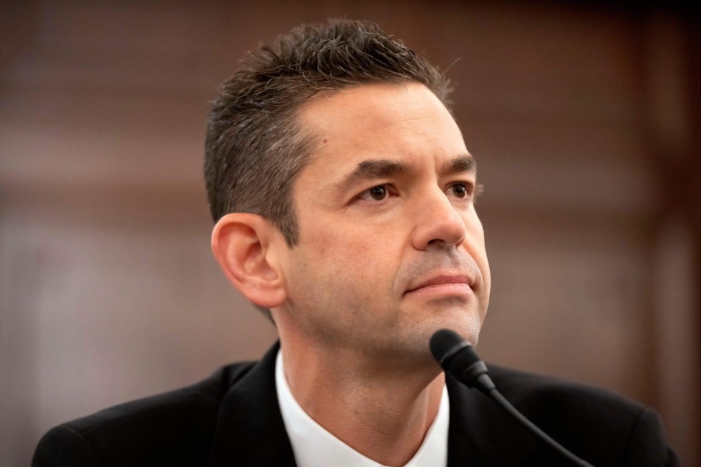Jared Isaacman, US President Donald Trump’s pick to lead Nasa, during a hearing of the Senate commerce committee on Wednesday. Photo: AP