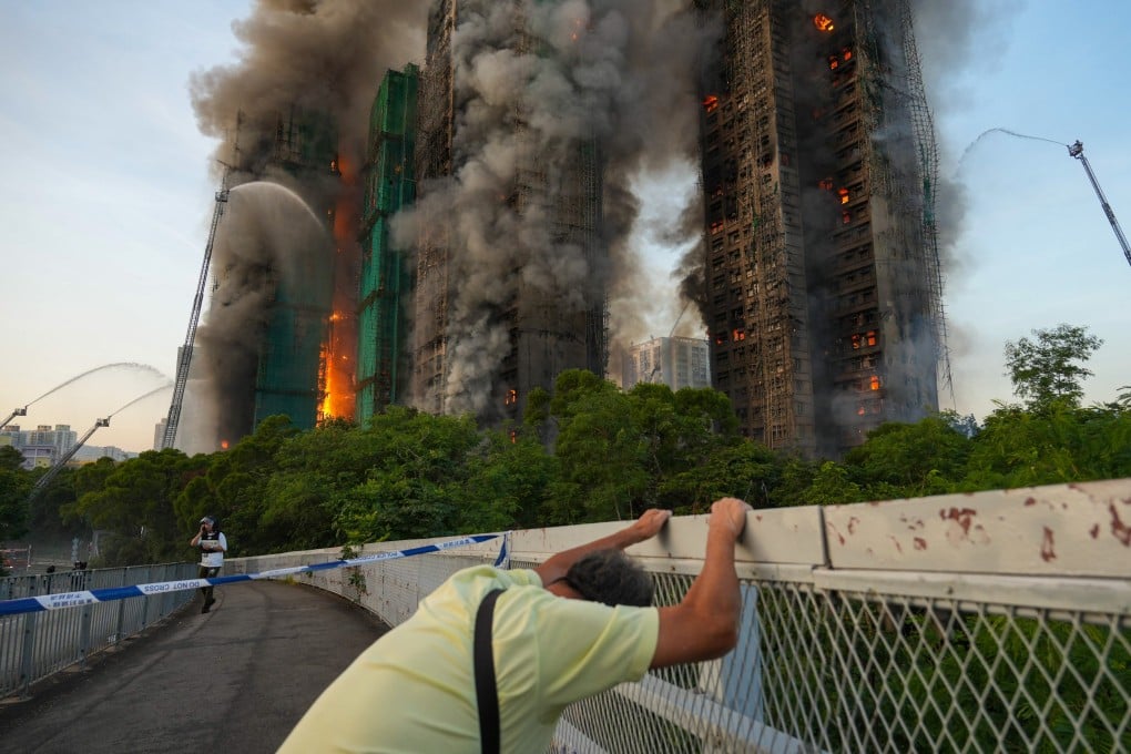Residential buildings in Tai Po’s Wang Fuk Court burn on November 26, 2025. Hong Kong’s recent tragedy is a grim reminder of the enduring menace fires have posed throughout Chinese history. Photo: Sam Tsang