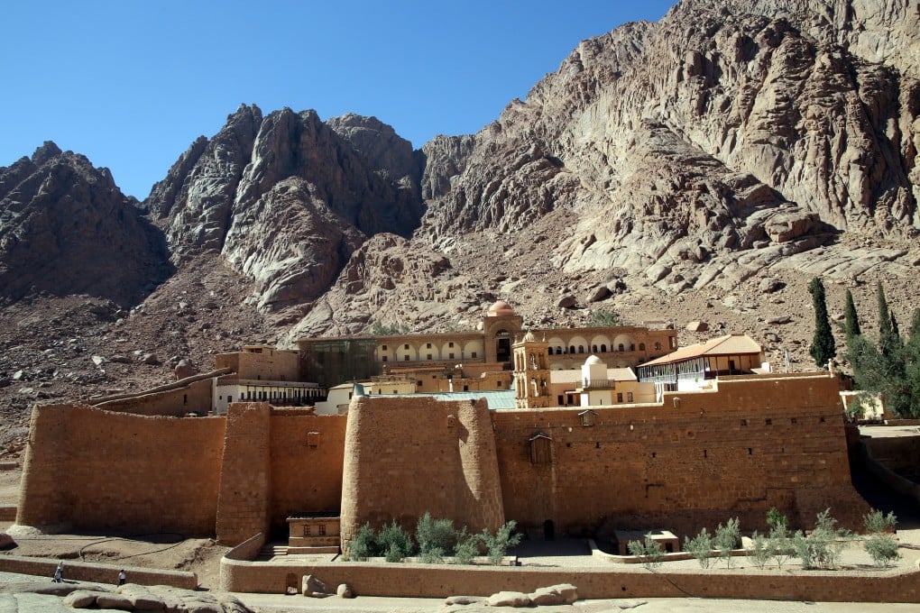 Saint Catherine’s Monastery, in South Sinai, Egypt, pictured in September 2016. Hotels and other large building projects under construction in the Saint Catherine valley as part of Egypt’s “Great Transfiguration” tourism megaproject are sparking outrage among locals and heritage experts alike. Photo: AFP