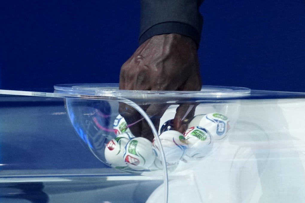 Shaquille O’Neal acts as a draw assistant during the Fifa World Cup 2026 draw in Washington on Friday. Photo: Reuters