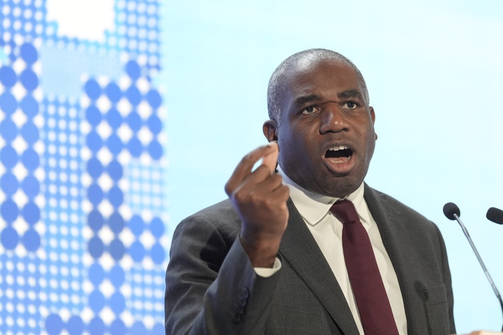 UK Deputy Prime Minister David Lammy speaks at a conference in London on 23 October. Photo: PA via dpa