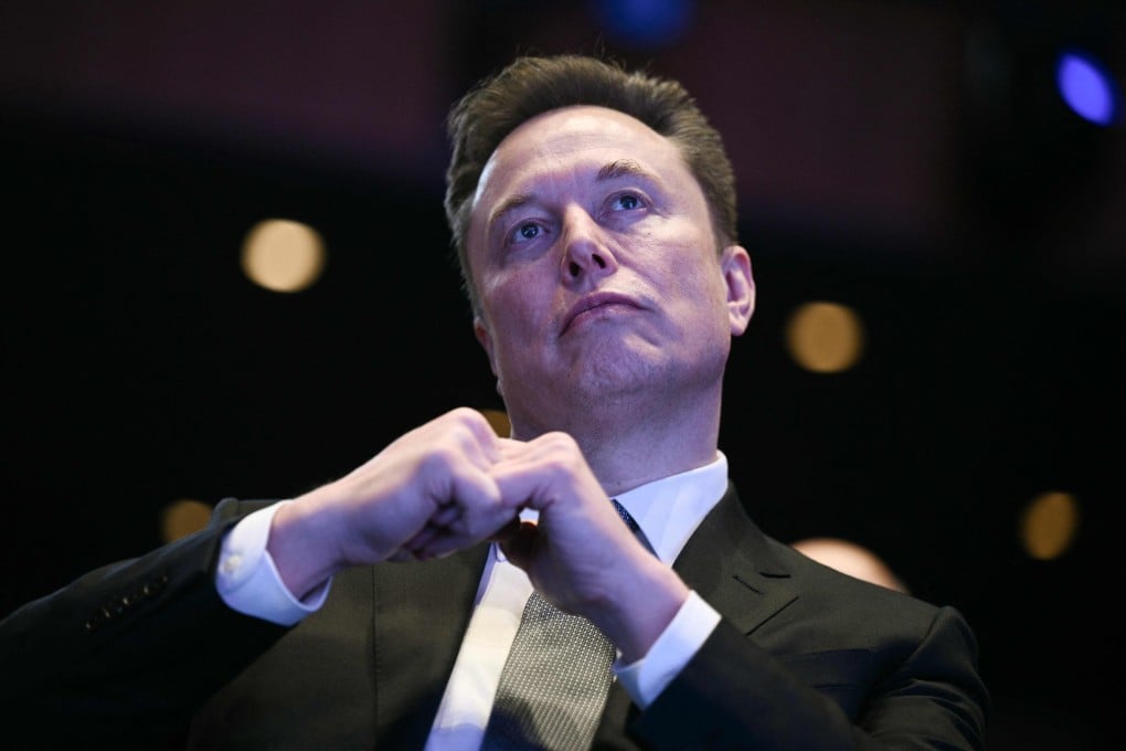 Elon Musk looks on as US President Donald Trump speaks at the US-Saudi Investment Forum in Washingto in November. Photo: AFP