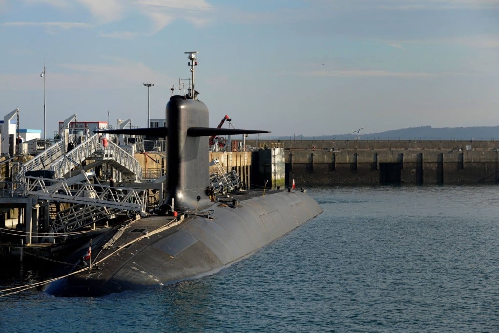 A nuclear submarine at the naval base in Ile Longue, western France. Photo: AFP
