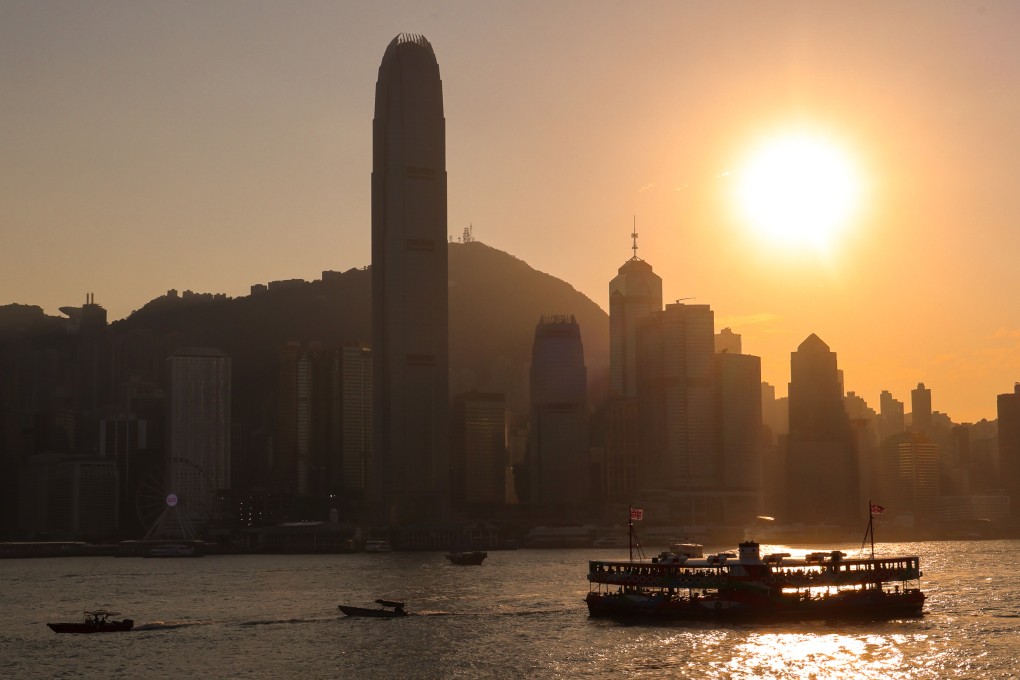 Hong Kong’s financial district is seen at sunset on November 17. Photo: Jelly Tse