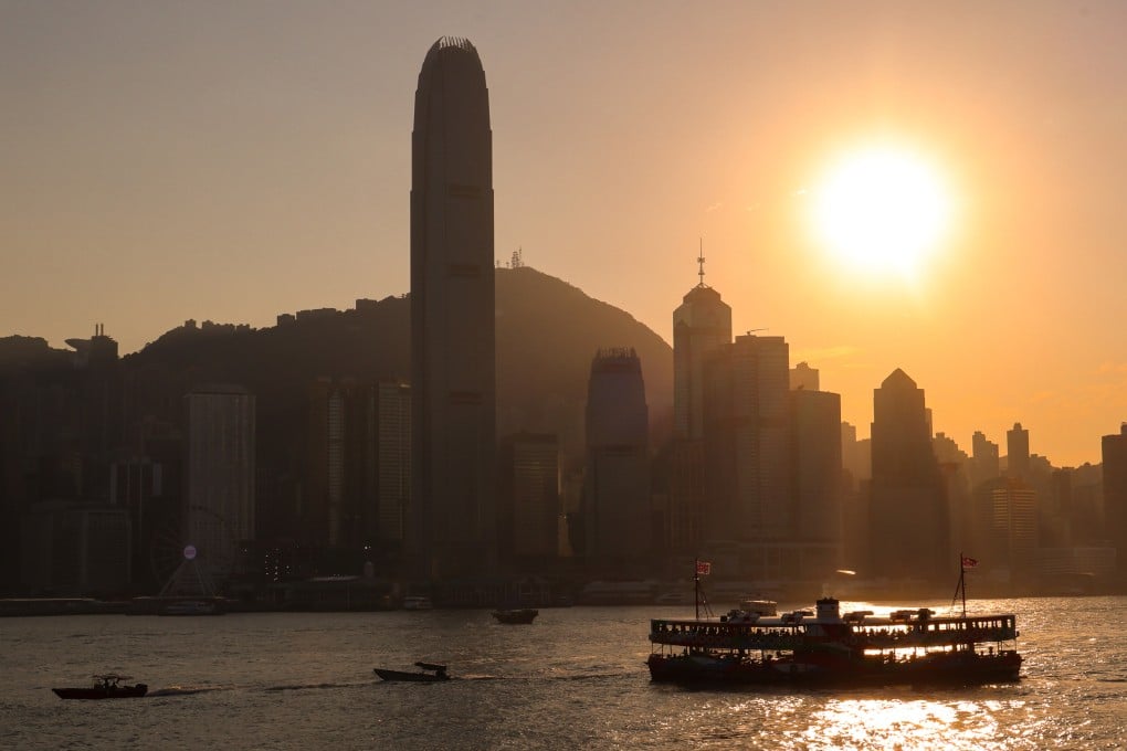 Hong Kong’s financial district is seen at sunset on November 17. Photo: Jelly Tse
