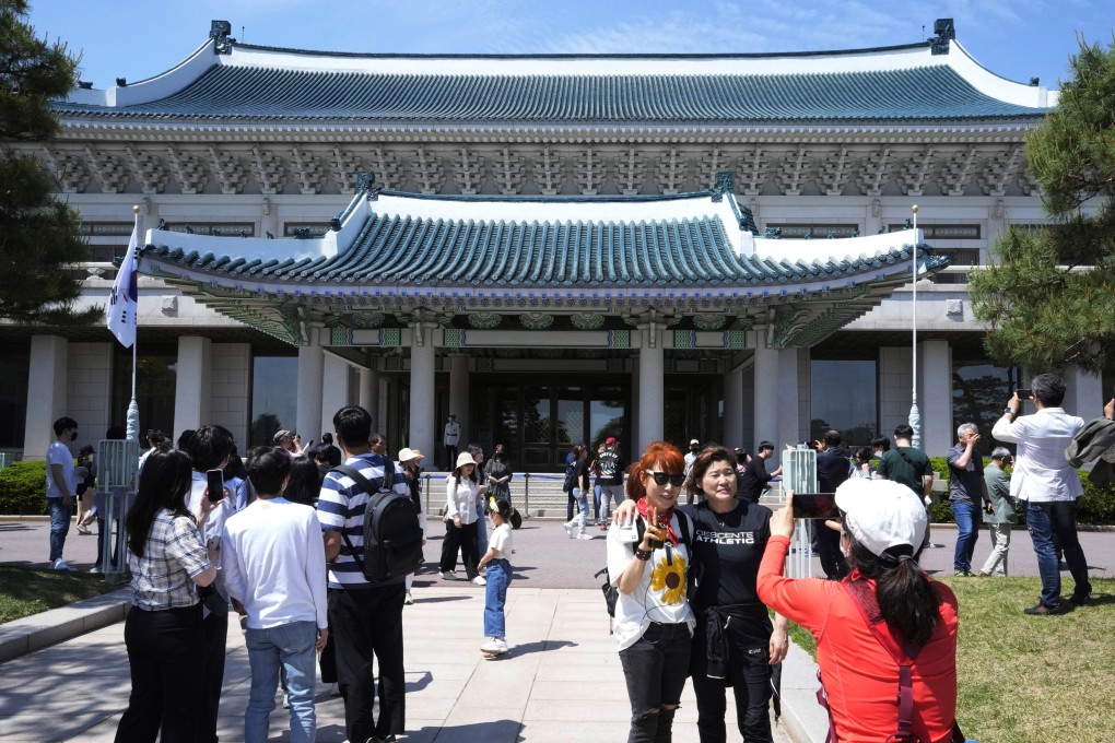 People visit the Blue House in Seoul in 2022. Photo: AP